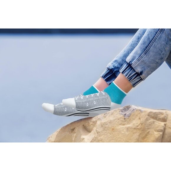Women’s 5 Pack Lightweight Cotton 86% Novelty Low Cut Socks Cool Sneakers Ankle - Picture 7 of 9